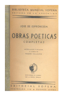 Obras poeticas completas de  Jos de Espronceda