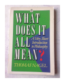 What does it all mean? de  Thomas Nagel