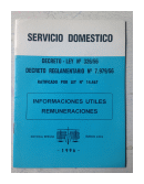 Decreto reglamentario N 7.979/56 de  Servicio Domestico