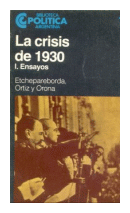 La crisis de 1930 (2 Tomos) de  Pinedo, Bagu, Sanchez Sorondo