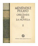 Origenes de la novela (tomo 2) de  Marcelino Menendez Pelayo
