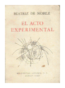 El acto experimental de  Beatriz de Nobile
