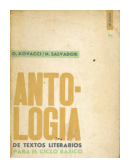 Antologia de textos literarios para el ciclo basico de  Ofelia Kovacci - Nlida Salvador