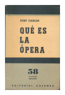 Que es la opera de  Kurt Pahlen