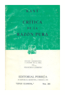 Critica de la razon pura de  Manuel Kant