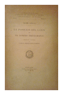 La posicio?n del Latin en el dominio indoeuropeo de  Michel Lejeune