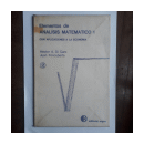 Elementos de analisis matematico 1 - Con aplicaciones a la economia de  Hector A. Di Caro - Juan Foncuberta