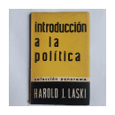 Introduccion a la politica de  Harold J. Laski