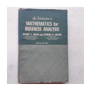 Aan introduction to mathematics for business analysis de  Robert C. Meier - Stephen H. Archer