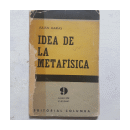 Idea de la metafisica de  Julian Marias