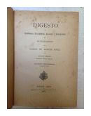 Digesto de ordenanzas, reglamentos, acuerdos y disposiciones de la Municipalidad de la Ciudad de Buenos Aires de  Mariano Obarrio