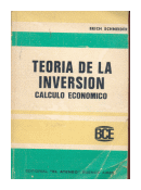 Teoria de la inversion - calculo economico de  Erich Schneider