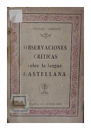 Observaciones criticas sobre la lengua castellana de  Antonio Capmany