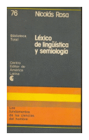 Léxico de lingüística y semiología de  Nicolás Rosa