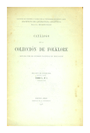 Catalogo de la Coleccion de folklore de  Consejo Nacional de Educacin