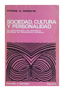 Sociedad, cultura y personalidad de  Pitrim A. Sorokin