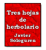 Tres hojas de herbolario de Javier Sologuren